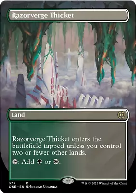 MTG Phyrexia: All Will Be One: Razorverge Thicket (Borderless) X1 • $2.99