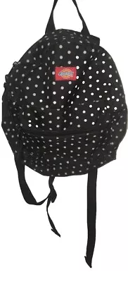 DICKIES Mini Backpack Black White Polka Dots Bag Small • $18.99