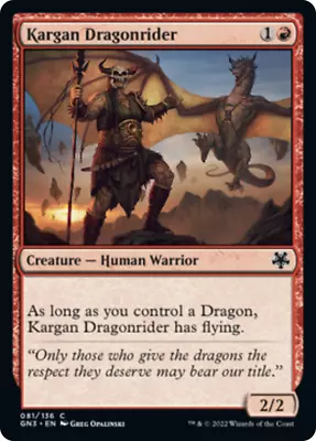 MTG Kargan Dragonrider [Game Night: Free-for-All Near Mint] • £1.50