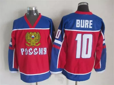 Throwback Pavel Bure #10 Team Russia Hockey Jerseys All Sewn Custom Any Names • $45.99