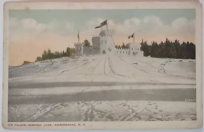 Vintage Postcard Ice Palace Saranac Lake Adirondacks New York  AA4 • $3.65