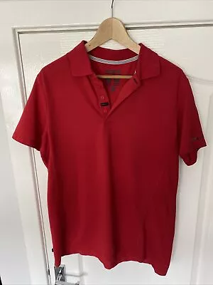 Men's Musto Polo Shirt Red Size Large EvoTech (UPF 40) • £7.99