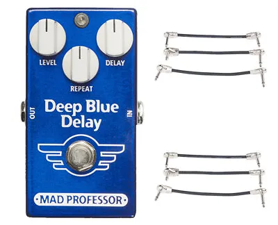 Mad Professor Deep Blue Delay + 2x Gator Patch Cable 3 Pack • $195