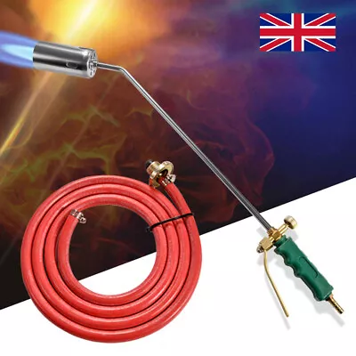 £11.29 • Buy Propane Butane Gas Torch Burner Blow Kit Roofers Roofing Brazing +2M Hose Long R