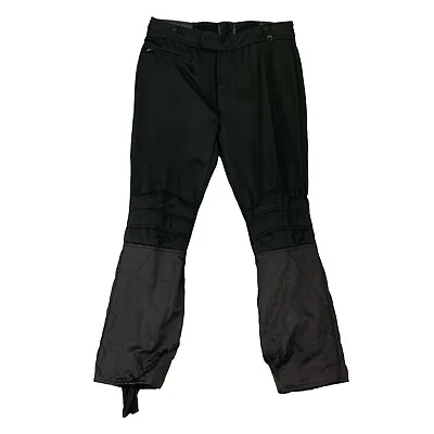 Vintage Roffe Pants Mens 36 Long Black Jett 91 Nylon Wool Blend Stirrup Ski Snow • $33.95