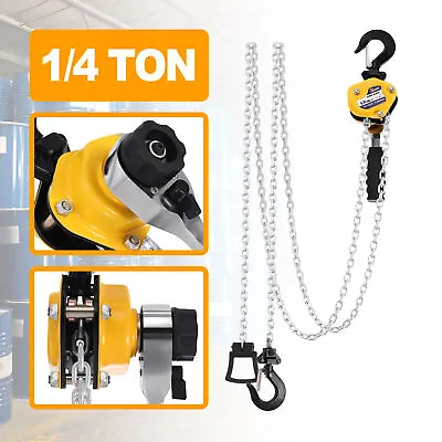 1/4 Ton 550lbs Mini Lever Block Chain Hoist Come Along Puller 10ft/3m Lift • $52.99