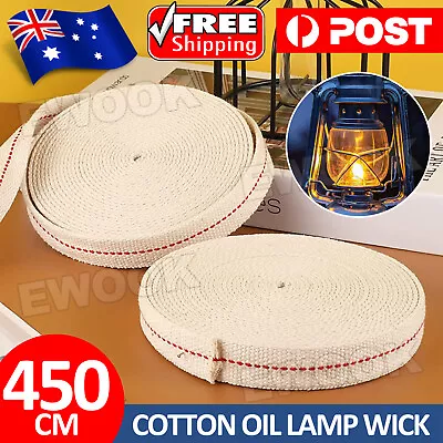 4.5M Flat Cotton Oil Lamp Lantern Wick For Kerosene Burner Lighting Pratical • $6.45