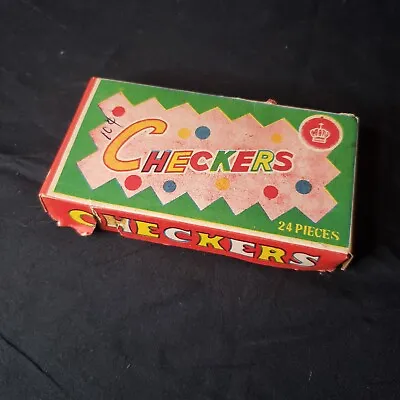 Vintage Wooden Checkers Pieces With Original Box Japan • $17