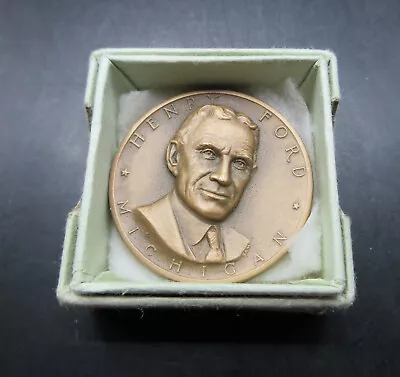 Medallic Art Co. Statehood Art Medal Michigan Henry Ford W/ Box Lot#829 • $25.99