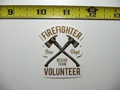 Volunteer Firefighter Axes Decal Sticker Job Work Occupation • $2.49