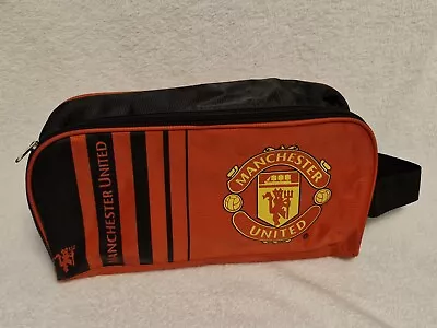 Official Manchester United Boot Bag - Large Logo - Red & Black • £8.50
