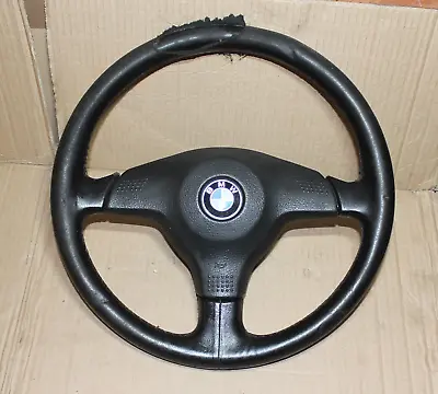 Genuine Original Bmw E36 E34 E31 E32 Leather Sports Steering Wheel 385mm Oem • $145