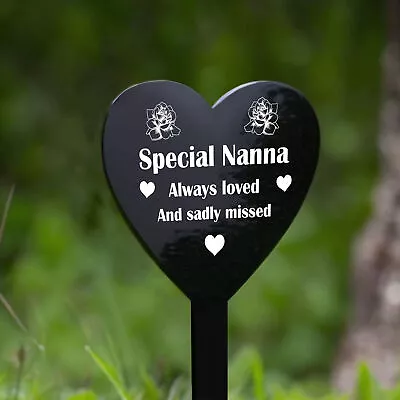 Nanna Memorial Plaques Graveside Memorial Stake For Grandparents Grave Marker • £8.99