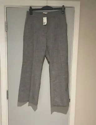 Bnwt H&m Wool Blend Prince Of Wales Check Cropped Ankle Length Trousers  Sz 14 • £5