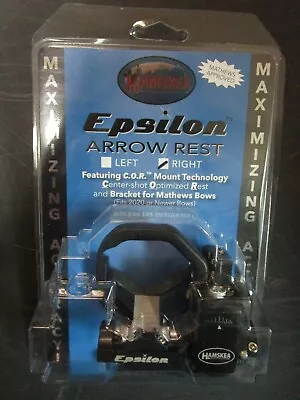 HAMSKEA Epsilon Arrow Rest W/ Mathews Approved Bracket - Black RH BRAND NEW • $198.88
