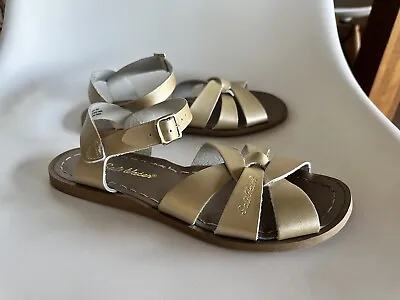 Gold Saltwater Sandals Original 6 W8 As New • $45