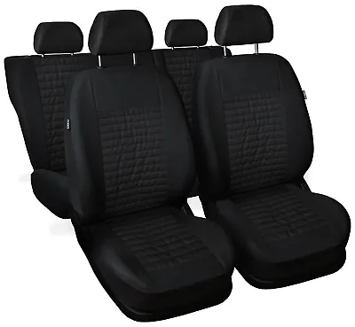 CAR SEAT COVERS Full Set Fit Daewoo Matiz - Leatherette Eco Leathe Black • $74.69