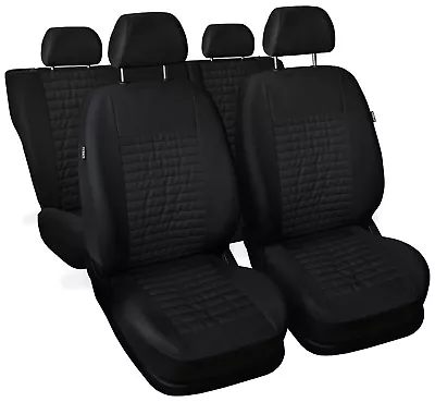 CAR SEAT COVERS Full Set Fit Vauxhall Vectra C - Leatherette Eco Leathe Black • $74.64