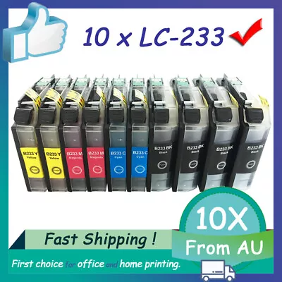 10 Ink Cartridge For Brother LC233 MFC-J4620DW MFC-J480DW DCP-J4120DW DCP-J562DW • $32.99