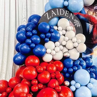 $36.41 • Buy  Red White Blue Balloon Garland Kit 184pcs For Spiderman Superhero Themed Kids 