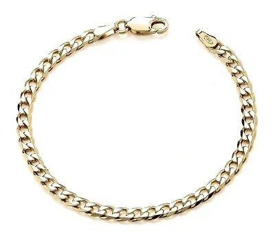 9ct Gold On Silver Babies / Childrens Curb Bracelet - 6 INCH • £12.95