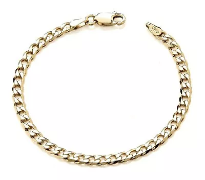 9ct Gold On Silver Babies / Childrens Curb Bracelet - 6 INCH • £12.95