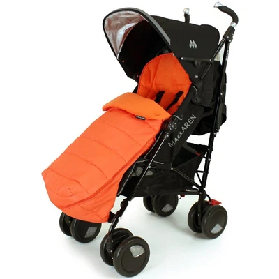 £24.95 • Buy XXL Large Luxury Foot-muff And Liner For Maclaren Techno XT - Orange (Orange)