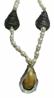 3 Oyster Pearl Mardi Gras Beads Party Favor Necklace • $6.99