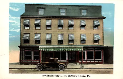 McCONNELLSBURG HOTEL PENNSYLVAINA Era Auto Historic District KROPP CO C 1920 • $11.99