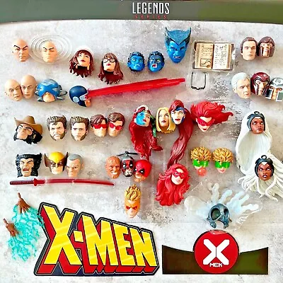 $8.95 • Buy Marvel Legends X-men Love Triangle Jean Grey Beast Logan Professor X Head UPICK