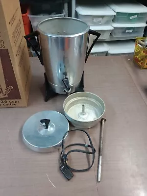 Coffee Percolator Vintage Sunbeam 30-Cup Model AP40 Made Of Brushed Aluminum • $30