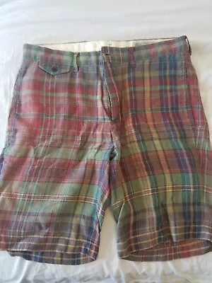 Polo Ralph Lauren Shorts Mens 32 Plaid Indian Madras Linen Classic Fit • $20