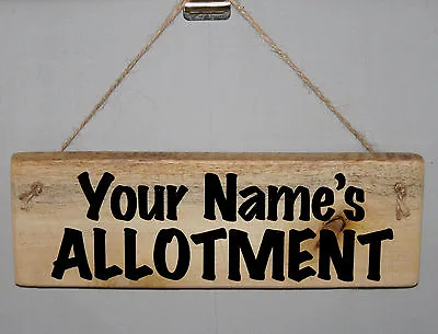 £5.40 • Buy Personalised Name Allotment Shed Garden Outdoor Sign Plaque Greenhouse Plot Den