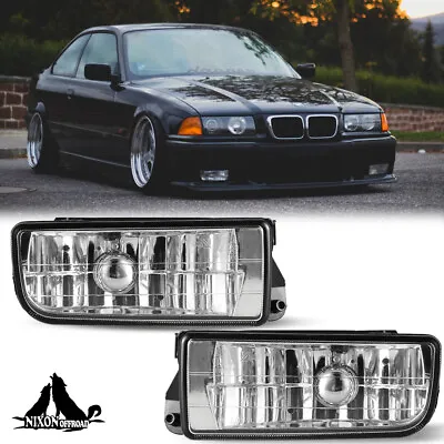 For 1993-1998 BMW 3 Series E36 M3 Fog Lights Bumper Driving Lamps Clear Pair  • $34.99