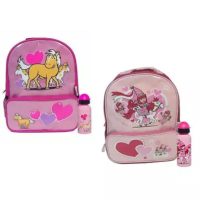 Bugzz Kids Child Rucksack & Drink Bottle Pink Toddler Backpack Girls Nursery • £7.99