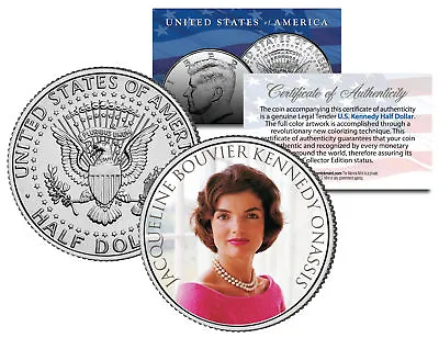 Jackie O JFK Kennedy Half Dollar Coin Wearing Her Legendary Pearl Necklace Photo • $8.95