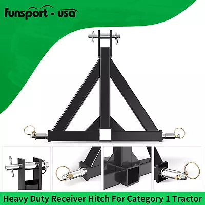 3 Point Trailer Hitch Tow Drawbar 2  Adapter Attach For Category 1 Tractor • $56.69