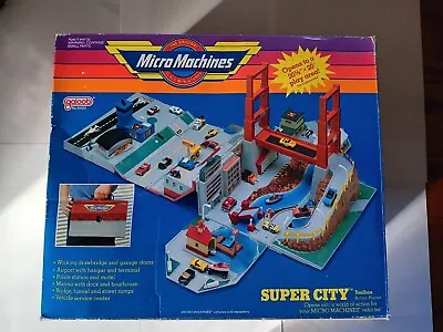 1988 Micro Machines Super City Toolbox Playset  & 11 Vehicles Lot Vintage Galoob • $59.99