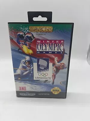 Sega Genesis WINTER OLYMPIC GAMES Lillehammer 94 Cartridge And Case (No Manual) • $8.95