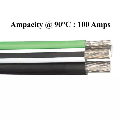 PER FOOT 2-2-4-6 Aluminum Mobile Home Feeder Direct Burial Cable (100 Amp) 600V • $1.45