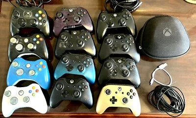 $17.50 • Buy Xbox One/360/Original 12 Controller LOT. Some For Parts. Read Description