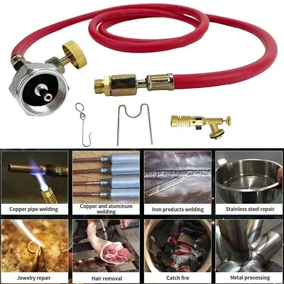 MAPP MAP-Pro Propane Gas Welding Torch Plumbing Soldering Brazing W/ 5.3ft Hose • $24.59