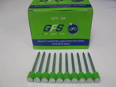 GFS RAMSET PAT's Compt. 62mm Conc.&Steel Nails-Collated Suits FrameBoss 10 PacK • $180