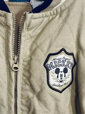 MICKEY MOUSE Khaki Zip Jacket Disney Boys 4T • $17.99