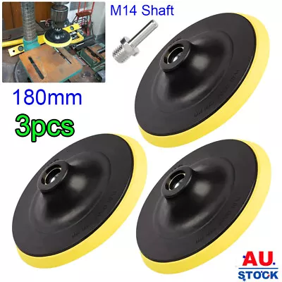 3x Hook And Loop Buffing Pad M14 Hole Foam Backing Pads Wheel Sanding Disc 180mm • $17.69