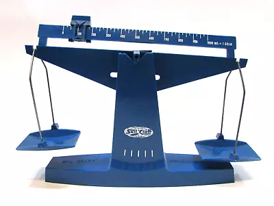 Vintage 1965 SkilCraft Blue Plastic Precision Balance Scale For Chemistry Set • $15