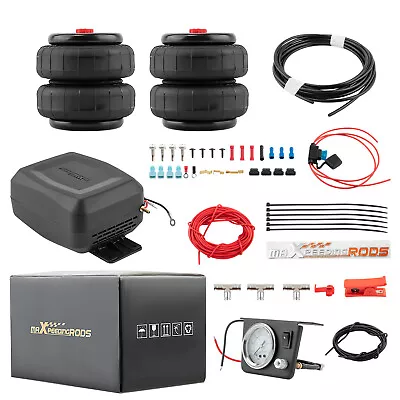 Universal Air Suspension Helper Spring + Compressor Kit Fit Ford F150 F250 GMC • $205.17