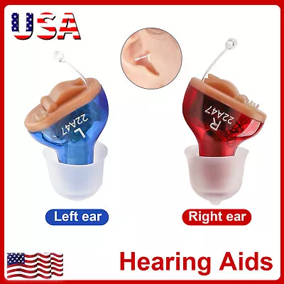 MiNi Digital Invisible Hearing Aids Small Sound Voice Amplifier Enhancer L/R • $19.65