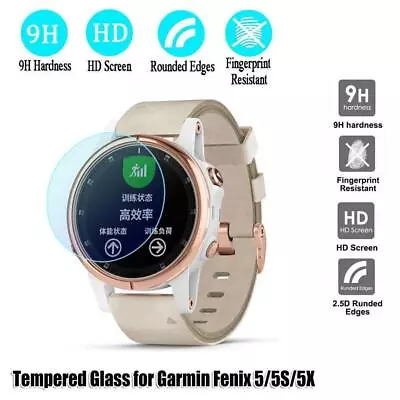 9H HD Tempered Glass For Garmin Fenix 5 5X 5S Protective Film Screen Protectors • $6.28