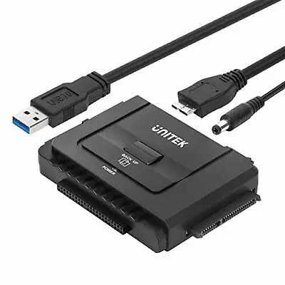 Unitek SCSI Adapters USB 3 0 To IDE Sata Converter Hard Drive Adapter Universal • $45.99